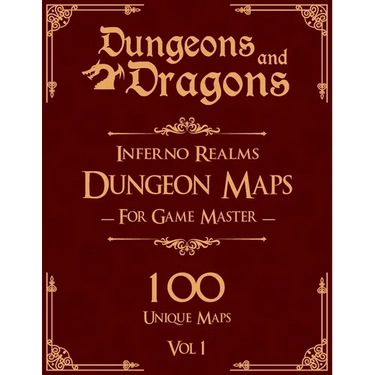 Dungeons and Dragons Inferno Realms Dungeon Maps for Game Masters Vol 1: 100 Unique Underwater Maps and Stories for TTRPGs