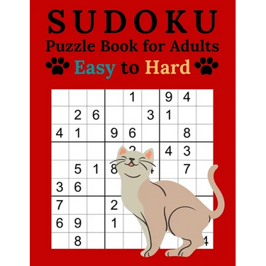 Sudoku Puzzle Book for Adults Easy to Hard: Cat Sudoku Book - 600 Puzzles - Solutions at the End of the Book - Easy - Medium - Hard