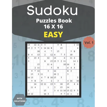 Sudoku easy Puzzles 16 X 16 - volume 1: 100 easy Sudoku 16 X 16 Puzzles book for adults with Solutions - Large Print - One Puzzle Per Page (Volume 1)