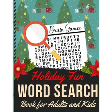 Holiday Fun Word Search Book for Adults and Kids: Holiday themed word search puzzle book Puzzle Gift for Word Puzzle Lover Brain Exercise Game