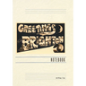Vintage Lined Notebook Greetings from Brighton, England