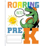 Roaring Into Pre K: Funny Back To School notebook, Gift For Girls and Boys,109 College Ruled Line Paper, Cute School Notebook, School Graduation Gift