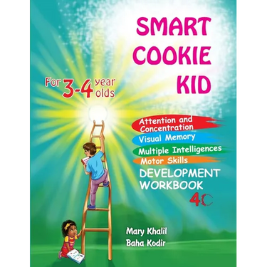 Smart Cookie Kid For 3-4 Year Olds Attention and Concentration Visual Memory Multiple Intelligences Motor Skills Book 4C