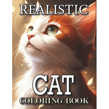 Beautiful and Realistic Cat Coloring Book