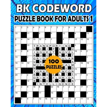 BK Codeword puzzle book for adults 1: Large print codebreaker puzzle book for adults & seniors - 100 Puzzle from (BK Bouchama)