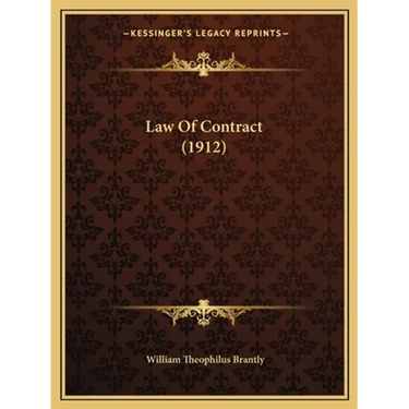 Law Of Contract (1912)