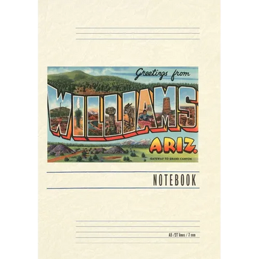 Vintage Lined Notebook Greetings from Williams