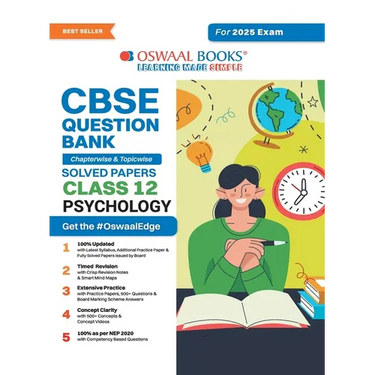 Oswaal CBSE Question Bank Class 12 Psychology, Chapterwise and Topicwise Solved Papers For Board Exams 2025