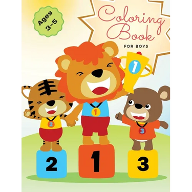 Coloring Book for Boys: Fun Children's Gift or Present for Toddlers & Kids Ages 3-5