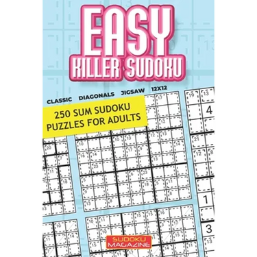 Easy Killer Sudoku: 250 Sum Sudoku Puzzles for Adults
