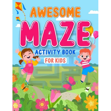 Awesome maze activity book for kids: Brainstorming alphabet and animal shape maze activity book for kids ages 4-8