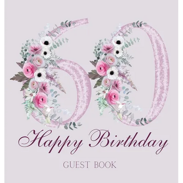 Happy 60th birthday guest book (hardback)