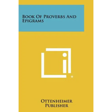 Book Of Proverbs And Epigrams