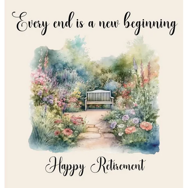 Happy Retirement Guest Book with lined pages (hardback)