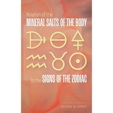 Relation of the Mineral Salts of the Body to the Signs of the Zodiac