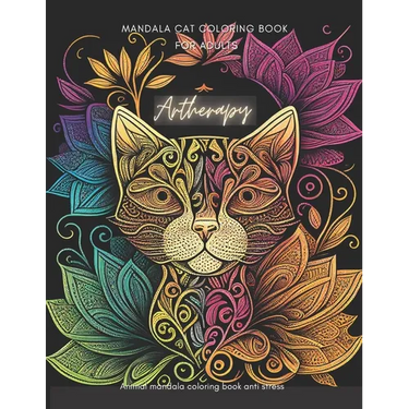 Artherapy, Mandala cat coloring book for adults: Animal mandala coloring book anti stress