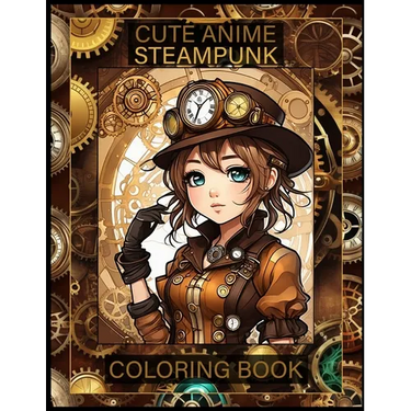 Cute Anime Steampunk Coloring Book