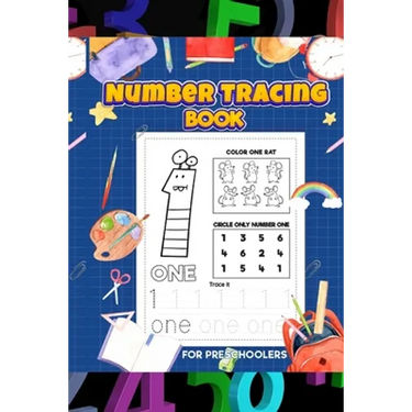 Number tracking book for preschoolers