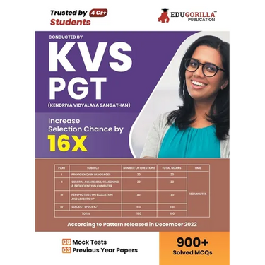 KVS PGT Book 2023: Post Graduate Teacher (English Edition) - 8 Mock Tests and 3 Previous Year Papers (1000 Solved Questions) with Free Access to Onlin