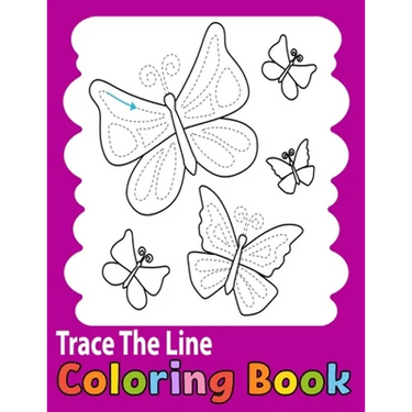 Trace The Line Coloring Book: trace and color books for kids-A Fun Cutting Practice Activity Book for Toddlers and Kids- Vol 2