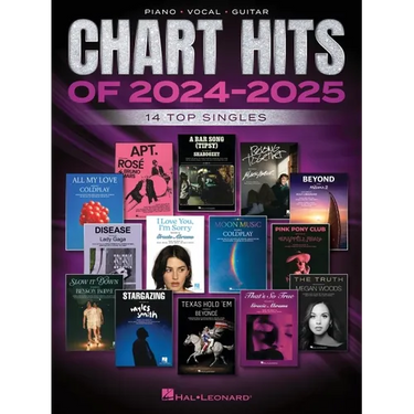 Chart Hits of 2024-2025: 14 Top Singles Arranged for Piano, Voice, and Guitar Chords and Frames