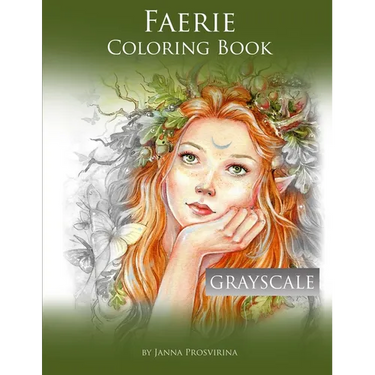Faerie Coloring Book: Grayscale