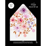 Watercolor Flowers Envelope Liners Euro Flap 5x7 with Floral Design: For Invitation Envelopes for Birthdays, Weddings (28 Pack)