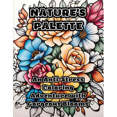 Nature's Palette: An Anti-Stress Coloring Adventure with Gorgeous Blooms