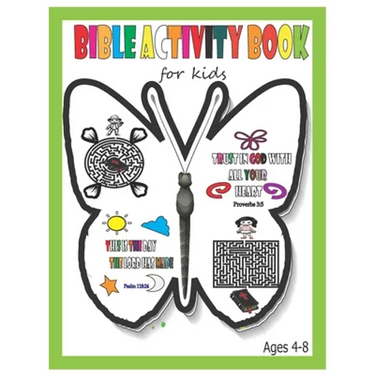Bible Activity Book for kids ages 4-8: Bible Verses and Mazes Activities for Kids
