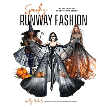 Spooky Runway Fashion: A Coloring Book of Bewitching Designs