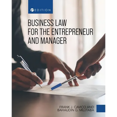 Business Law for the Entrepreneur and Manager