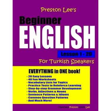 Preston Lee's Beginner English Lesson 1 - 20 For Turkish Speakers