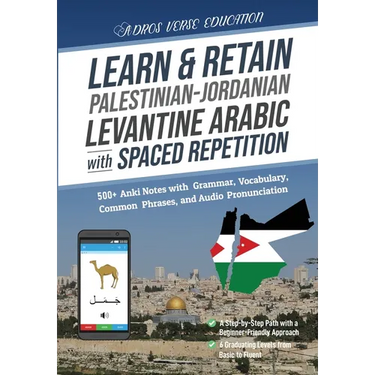 Learn & Retain Palestinian-Jordanian Levantine Arabic with Spaced Repetition: 500+ Anki Notes with Grammar, Vocabulary, Common Phrases, and Audio Pron