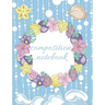 Composition Notebook: Tropical Beach Design, Collage Ruled Pages