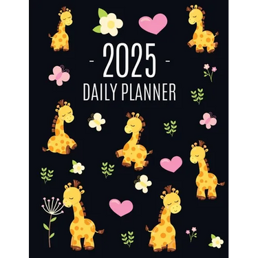 Cute Giraffe Planner 2025: Pretty Organizer for All Your Weekly Appointments Cool Safari Jungle Animal Scheduler: January-December 2025