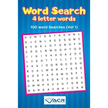 Word Search 4 letter Words: 100 Word Searches