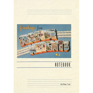 Vintage Lined Notebook Greetings from Seaside Heights, New Jersey