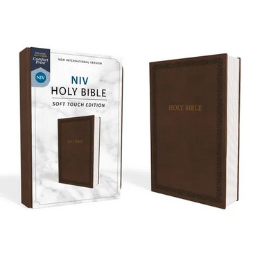 NIV, Holy Bible, Soft Touch Edition, Imitation Leather, Brown, Comfort Print