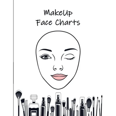 MakeUp Face Charts: Paper Practice Face Charts For Makeup Artists