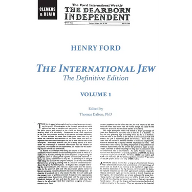 The International Jew: The Definitive Edition (Volume One)