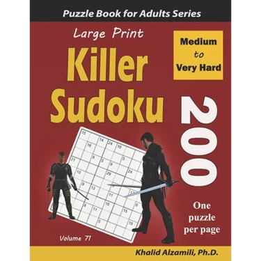 Large Print Killer Sudoku: 200 Medium to Very Hard Puzzles