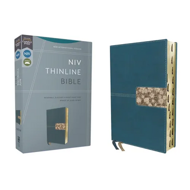 Niv, Thinline Bible, Leathersoft, Teal, Red Letter, Thumb Indexed, Comfort Print