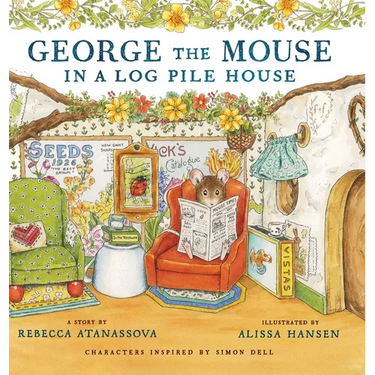 George the Mouse in a Log Pile House