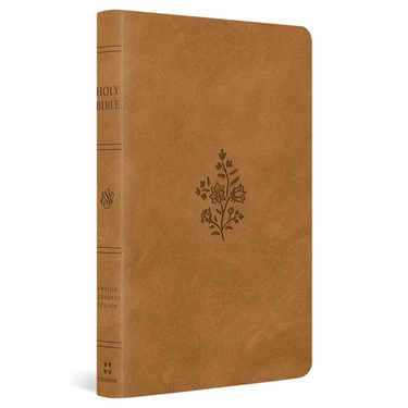 ESV Large Print Value Thinline Bible (Trutone, Nubuck Caramel, Wildflower Design)