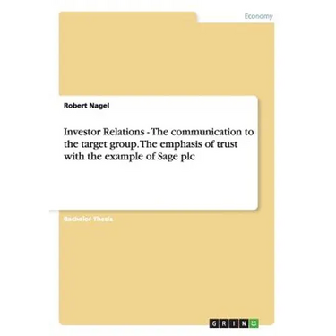 Investor Relations - The communication to the target group. The emphasis of trust with the example of Sage plc