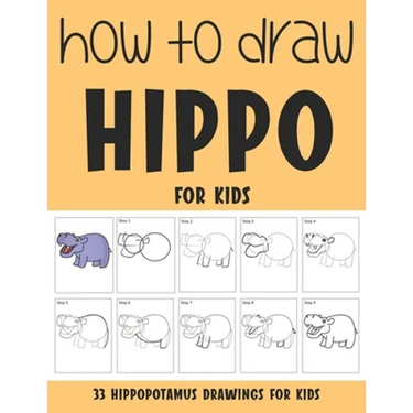 How to Draw Hippo for Kids
