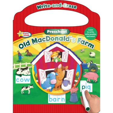 Active Minds Write-And-Erase Preschool Old Macdonald's Farm