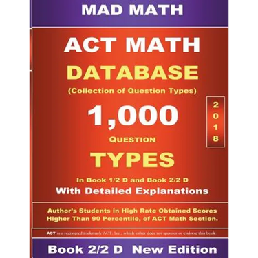 2018 ACT Math Database 2-2 D