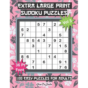 Extra Large Print Sudoku Puzzles: 100 Easy Puzzles for Adults and Seniors: Beautiful Modern Pink and Gray Leaf Design Sudoku Gift For Women (Floral Se