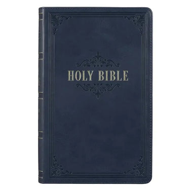 KJV Bible Giant Print Standard-Size (Faux Leather, Dark Blue)